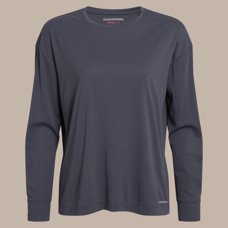Craghoppers NosiLife SolarShield+ Long Sleeved T-Shirt Anthracite