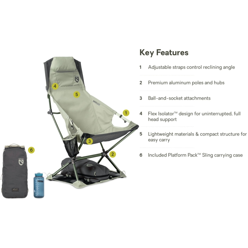 Nemo Satellite Reclining 'Anywhere' Chair Marsh stoel