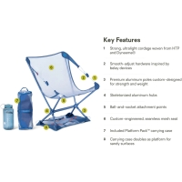 Nemo Moonlite Elite Reclining Backpacking Chair Lake stoel