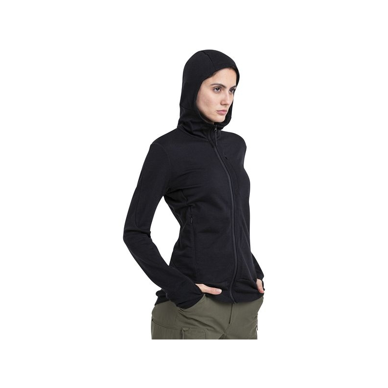 Icebreaker Mer 260 Quantum IV Zip Hoodie Women's Black