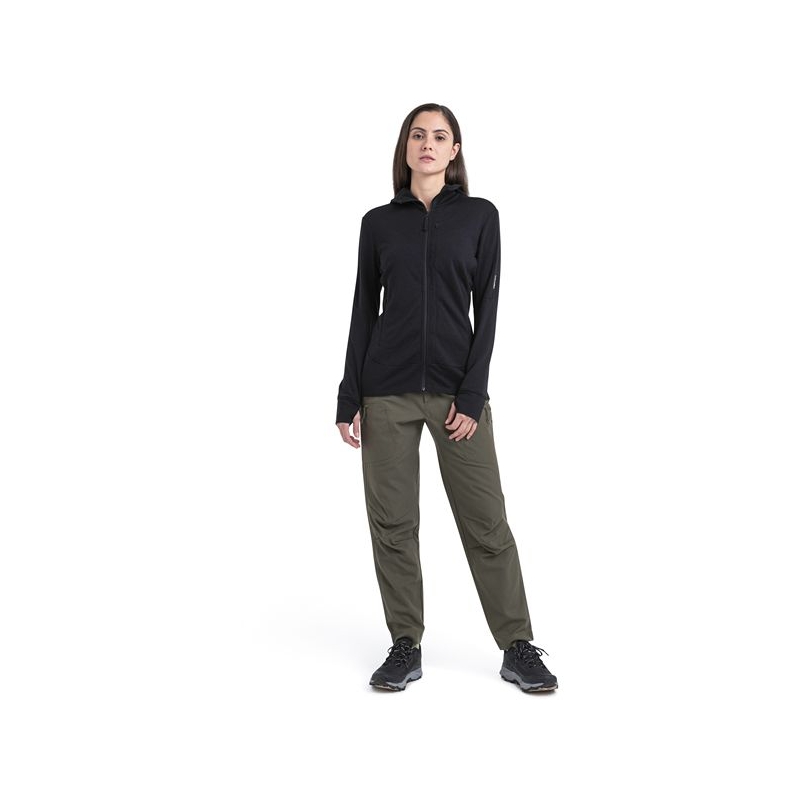 Icebreaker Mer 260 Quantum IV Zip Hoodie Women's Black