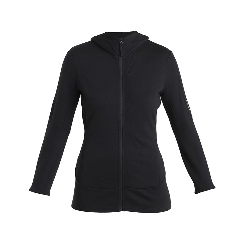 Icebreaker Mer 260 Quantum IV Zip Hoodie Women's Black