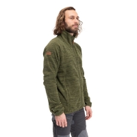 Bergans Hareid Fleece Jacket No Hood Dark Olive Green