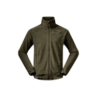 Bergans Hareid Fleece Jacket No Hood Dark Olive Green