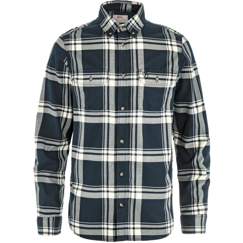 Fjällräven Övik Lite Flannel Shirt Dark Navy-Chalk White