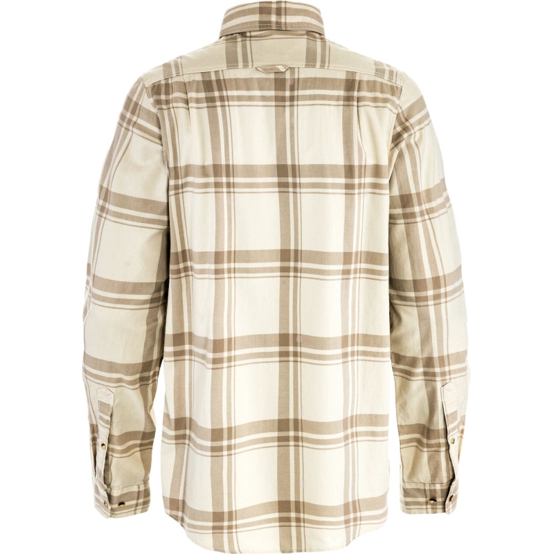 Fjällräven Övik Lite Flannel Shirt Chalk White-Fossil