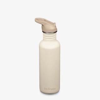 Klean Kanteen Drinkfles Classic 800ml met flip/sportdop Whitecap Gray