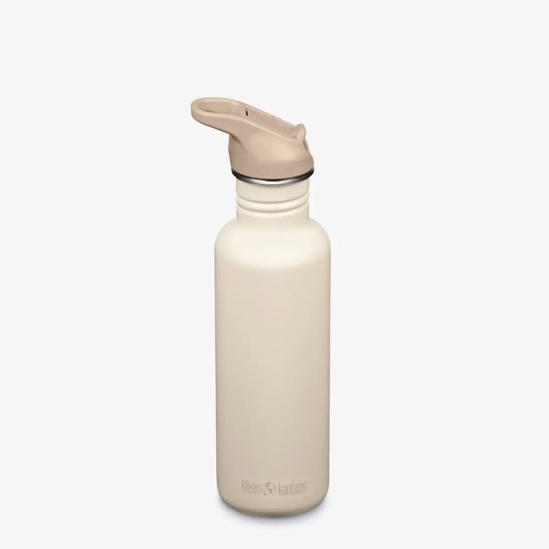 Klean Kanteen Drinkfles Classic 800ml met flip/sportdop Whitecap Gray drinkfles tot 1 liter