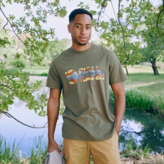 Fjällräven Multicolor Logo T-shirt Laurel Green