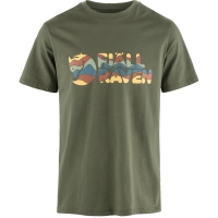 Fjällräven Multicolor Logo T-shirt Laurel Green t-shirt