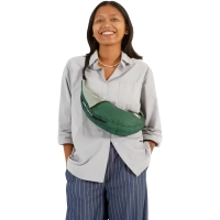 Ticket to the Moon Upcycled Sling Bag  Dark Green / Jade Green 