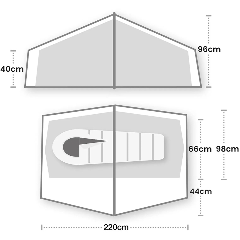 Wild Country Halny Elite 1 TITANIUM BLUE 1 persoons tent