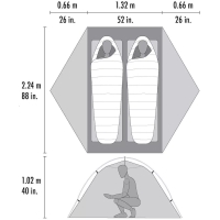 MSR Hubba Hubba LT 2P Tent Green 2 persoons tent
