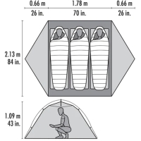 MSR Elixir 3 Tent Green 3 persoons tent