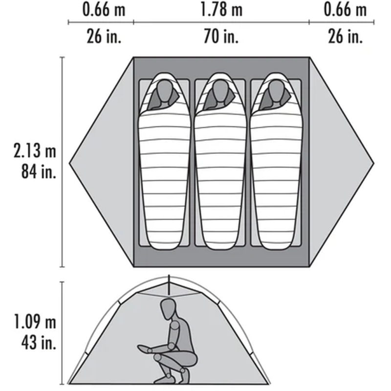 MSR Elixir 3 Tent Green 3 persoons tent
