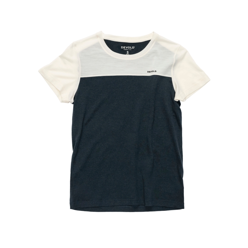 Devold Classic Linear Tee Women's White/Ink