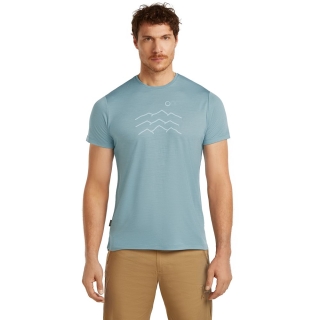 Icebreaker Mer 125 Cool-Lite Sphere SS Tee Across Flintblue