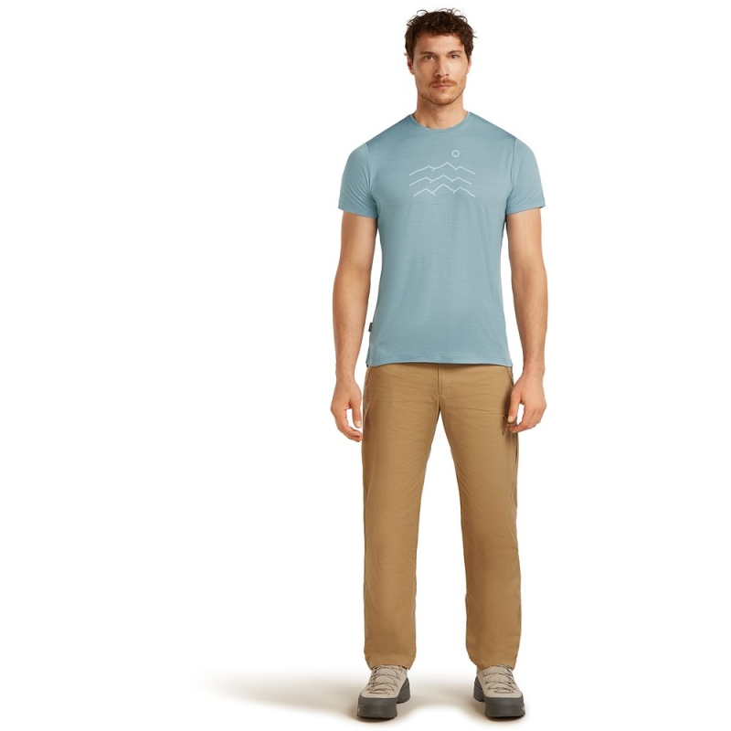 Icebreaker Mer 125 Cool-Lite Sphere SS Tee Across Flintblue