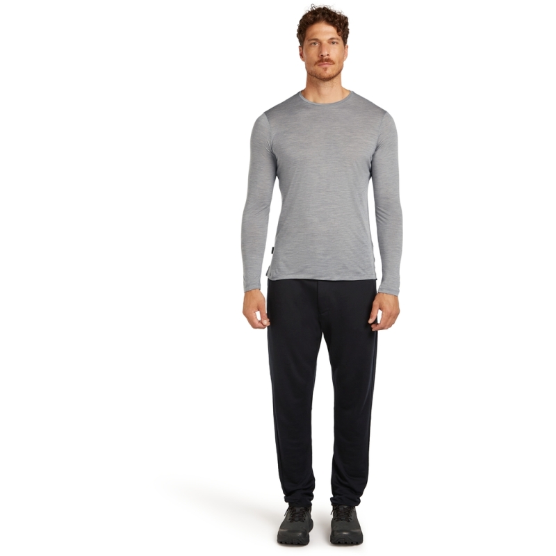 Icebreaker Mer 125 Cool-Lite Sphere III LS Tee Metro Hthr lange mouw shirt