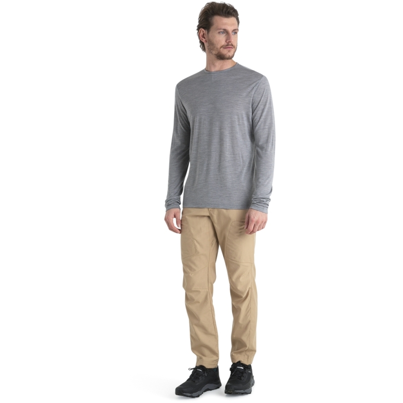 Icebreaker Mer 125 Cool-Lite Sphere III LS Tee Metro Hthr lange mouw shirt