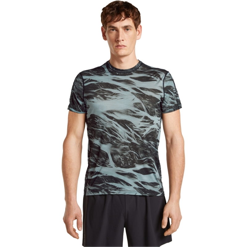 Icebreaker Mer 125 Cool-Lite Speed SS T Motion Flint Blue/Black t-shirt