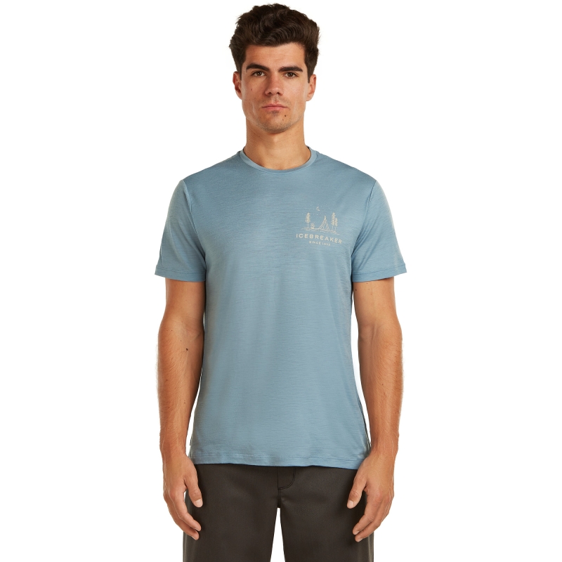 Icebreaker Mer 150 Tech Lite SS Tee Peaceful Pass Flint Blue