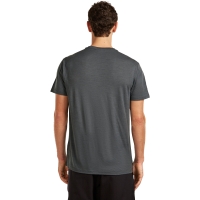 Icebreaker Mer 150 Tech Lite SS Tee Range Stripes Obsidian