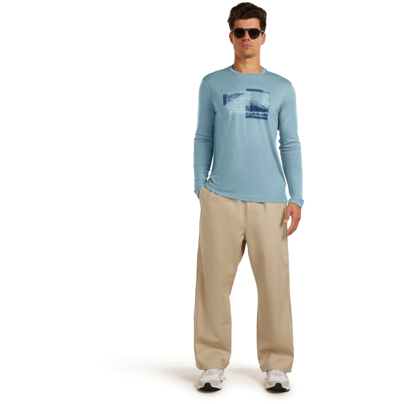 Icebreaker Mer 150 Tech Lite LS Tee Peak Bal  Flint Blue