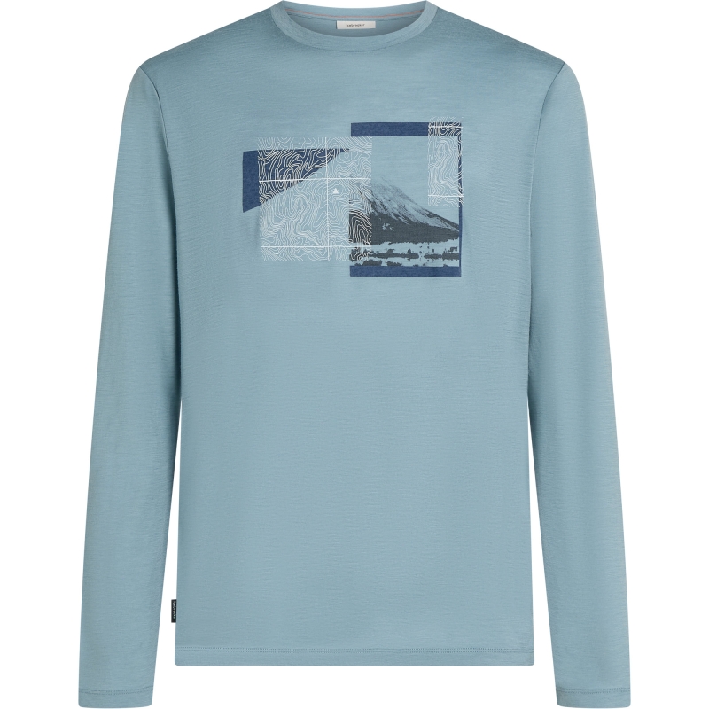 Icebreaker Mer 150 Tech Lite LS Tee Peak Bal  Flint Blue