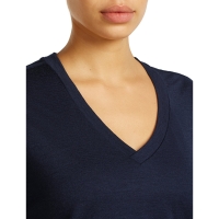 Icebreaker Mer 150 Tech Lite SS Relax V Neck Tee Women's Midnight Navy