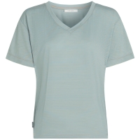 Icebreaker Mer 150 Tech Lite SS Relax V Neck Tee Women's Undyed/Midnight Navy