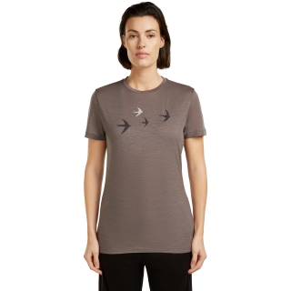 Icebreaker Mer 150 Tech Lite SS Tee Bird Transit Women's Porcini