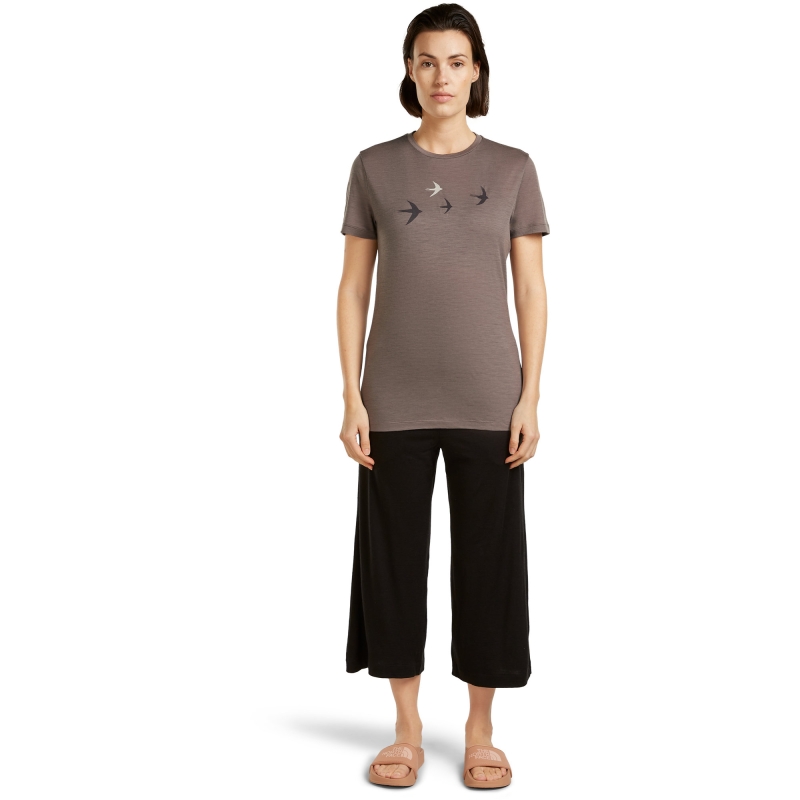 Icebreaker Mer 150 Tech Lite SS Tee Bird Transit Women's Porcini