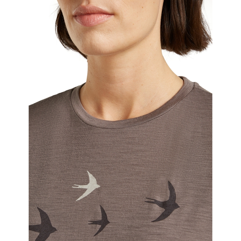 Icebreaker Mer 150 Tech Lite SS Tee Bird Transit Women's Porcini