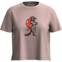 Icebreaker Mer 150 Tech Lite SS Relax T Mtn Shift Women's Pink Quartz t-shirt