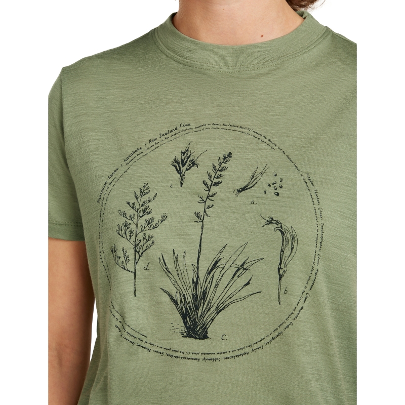 Icebreaker Mer 150 Tech Lite SS Crop T Seed Stor Women's Lichen