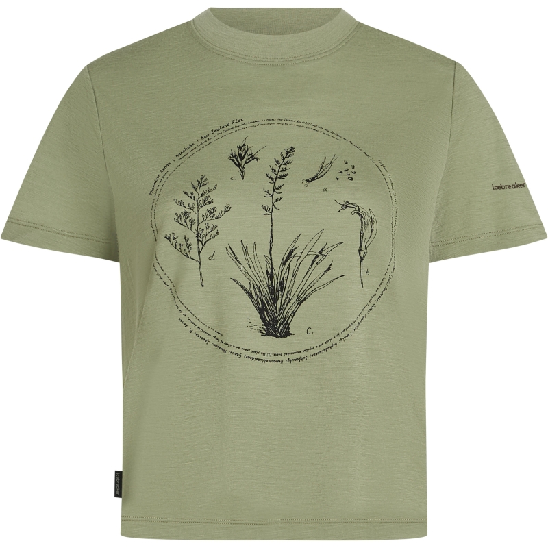 Icebreaker Mer 150 Tech Lite SS Crop T Seed Stor Women's Lichen