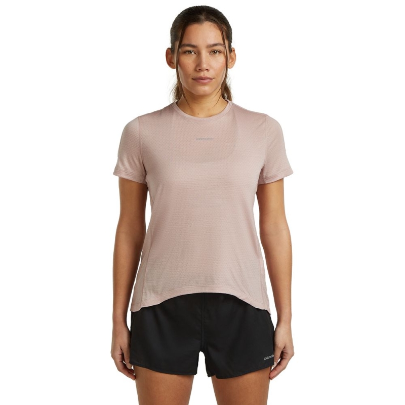 Icebreaker Mer 125 Cool-Lite Speed SS Slit Back Tee Women's Pink Quartz