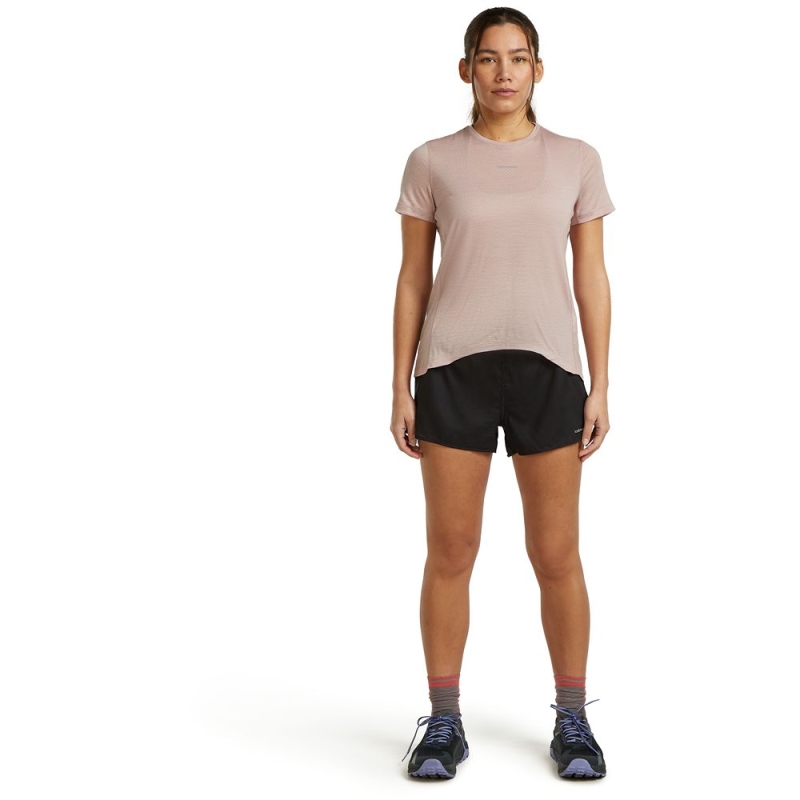 Icebreaker Mer 125 Cool-Lite Speed SS Slit Back Tee Women's Pink Quartz