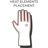 Heat-X Heated Blizzard Gloves HEOS049-Black