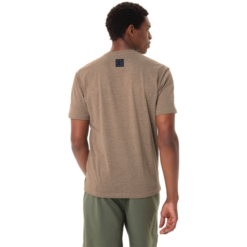 Vaude Mineo Striped T-Shirt II tobacco