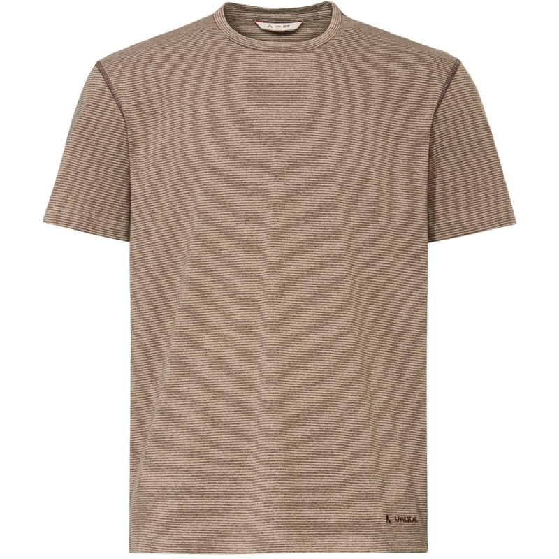 Vaude Mineo Striped T-Shirt II tobacco