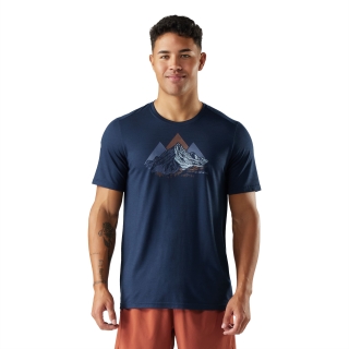 Smartwool Peak Bagger Active Short Sleeve Gr Active Navy