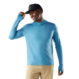 Smartwool Merino Sun Hoodie Active Mineral Blue