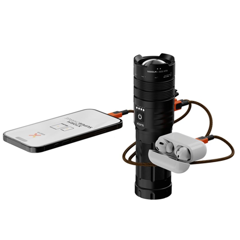 Xtorm Flashlight Powerbank 10.500 mAh Black