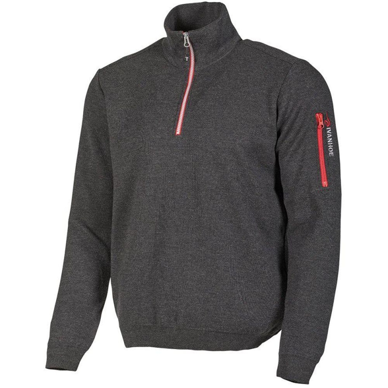 Ivanhoe Hadar Half Zip Wind breaker Graphite Marl
