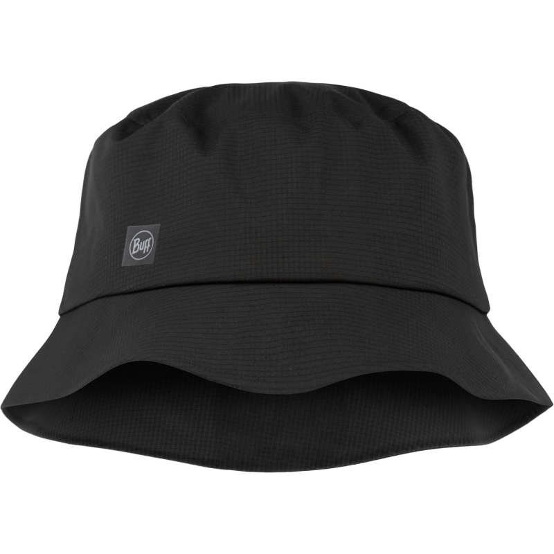 Buff Rain Bucket Hat Solid Black