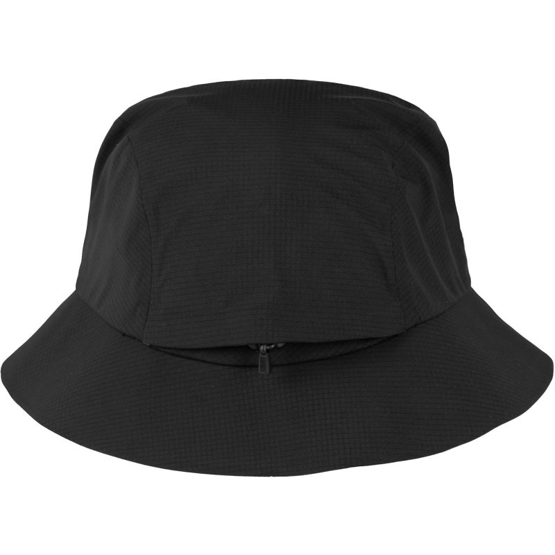 Buff Rain Bucket Hat Solid Black