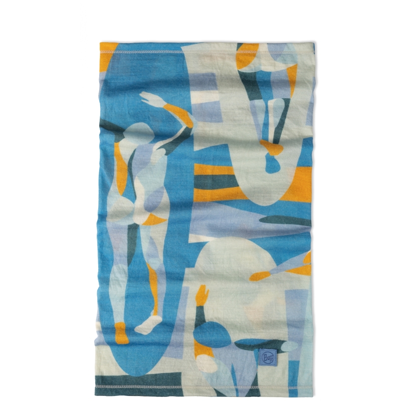 Buff Surfrider Merino Lightweight Digital Prints Luvi Glory Blue sjaal en col