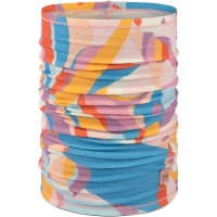 Buff Surfrider Merino Lightweight Digital Prints Lague Pink sjaal en col